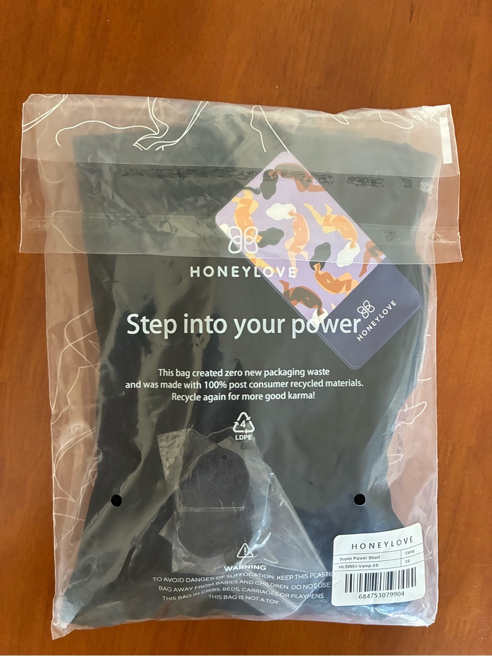 Honeylove SuperPower Short Shapewear- Black XS